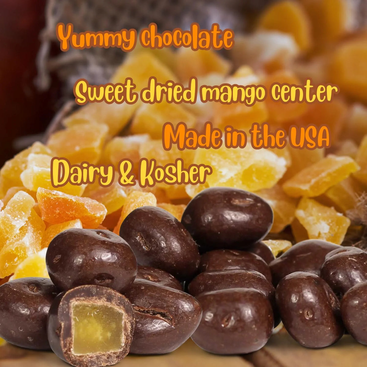 10 Lbs Milk Chocolate Covered Dried Mango I1861