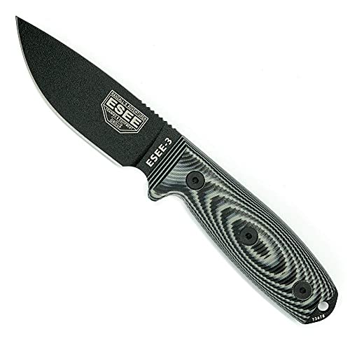 1095 Carbon Steel Fixed Blade Knife with Black Sheath Y29673