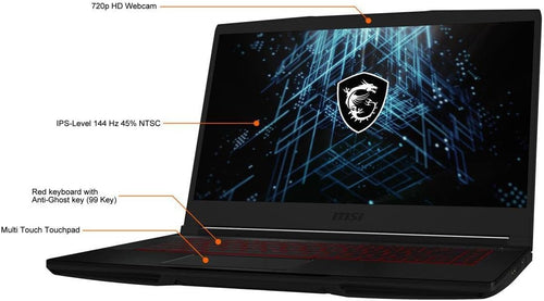 15.6" FHD 144Hz Gaming Laptop Intel i5-11400H 32GB RAM 1TB SSD RTX 3050 4GB A9409