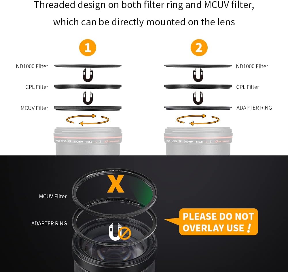77mm Magnetic Lens Filter Kit with 4 in 1 Filter Pouch I84506