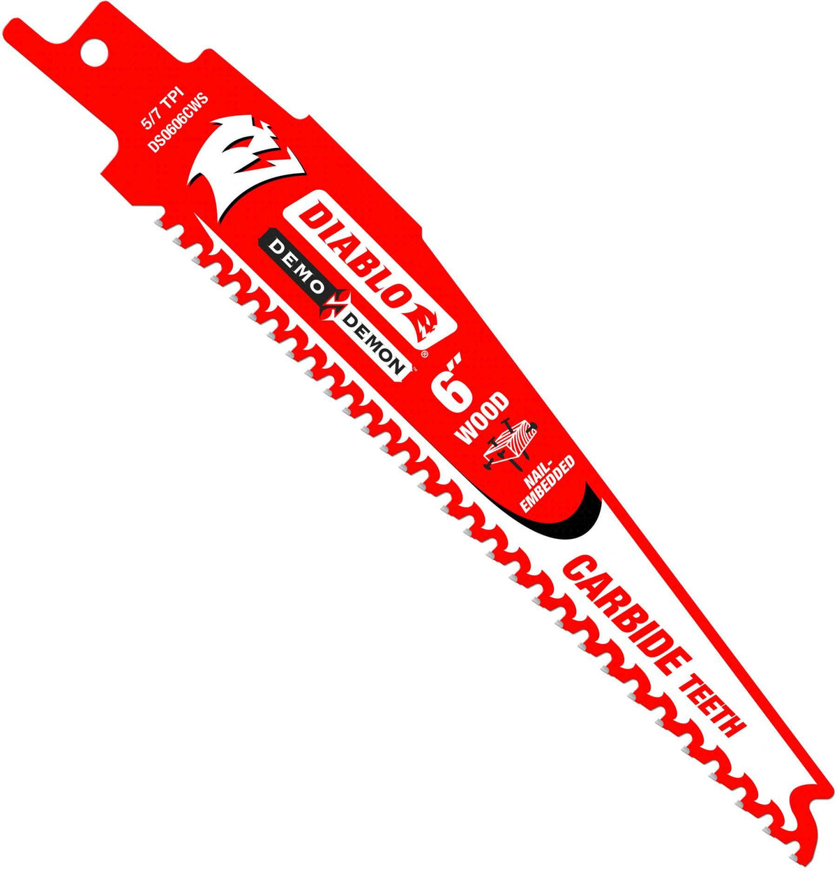 6-Inch Carbide Recip Blade for Nail-Embedded Wood, 10-Pack P2116