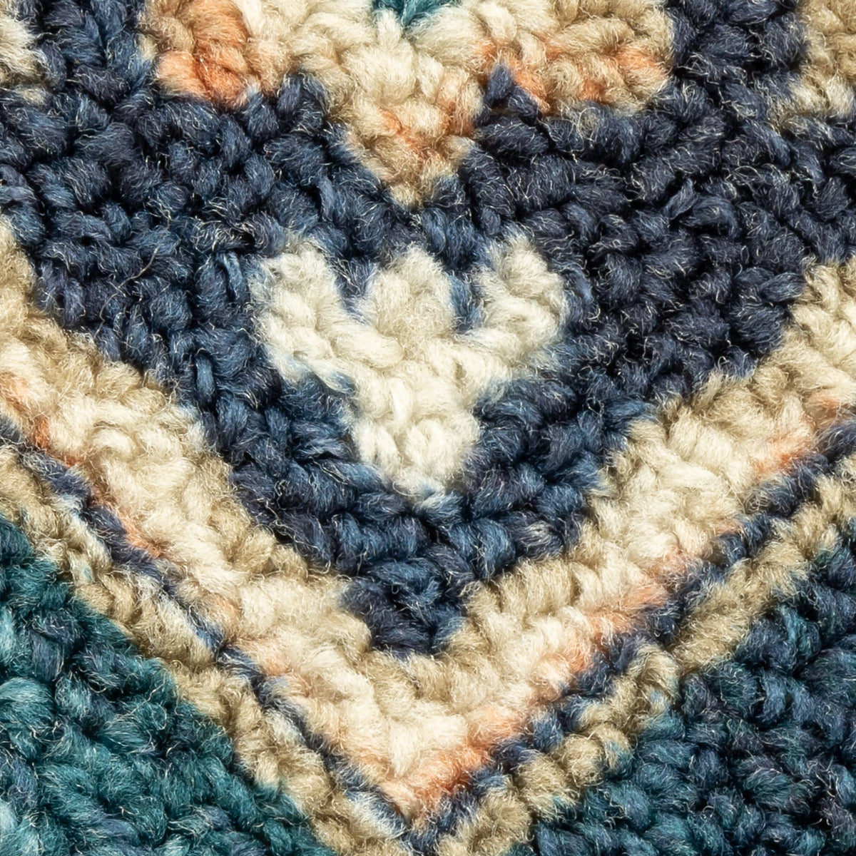 Teal Blue Print Indoor Area Rug, 7' x 10' N775