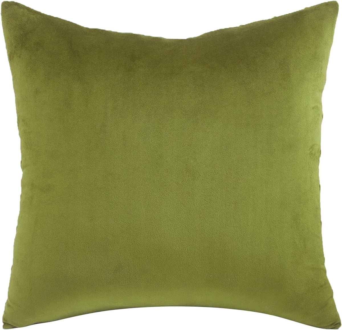 Green Velvet Throw Pillow Covers 22x22 Pack of 2 V12871