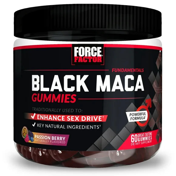 Black Maca Gummies Passion Berry Flavor 60 Gummies L7459