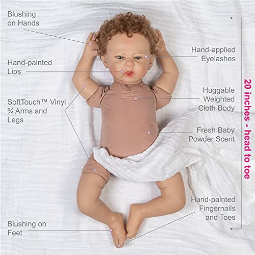 Realistic Reborn Toddler Doll with 7 Accessories J307168