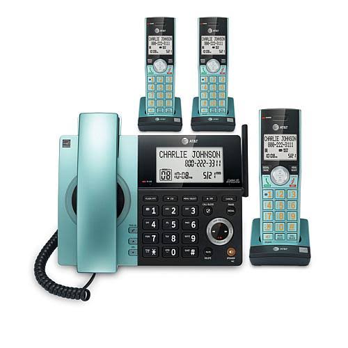 Expandable Corded/Cordless Phone with Smart Call Blocker, Silver/Black with 3 Handsets M158394