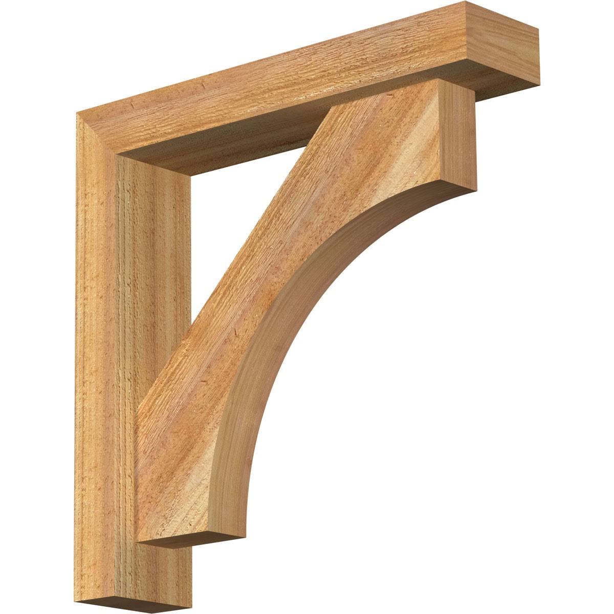 4x22W x 18x22D x 18x22H Western Red Cedar Bracket with Offset Brace Y70664