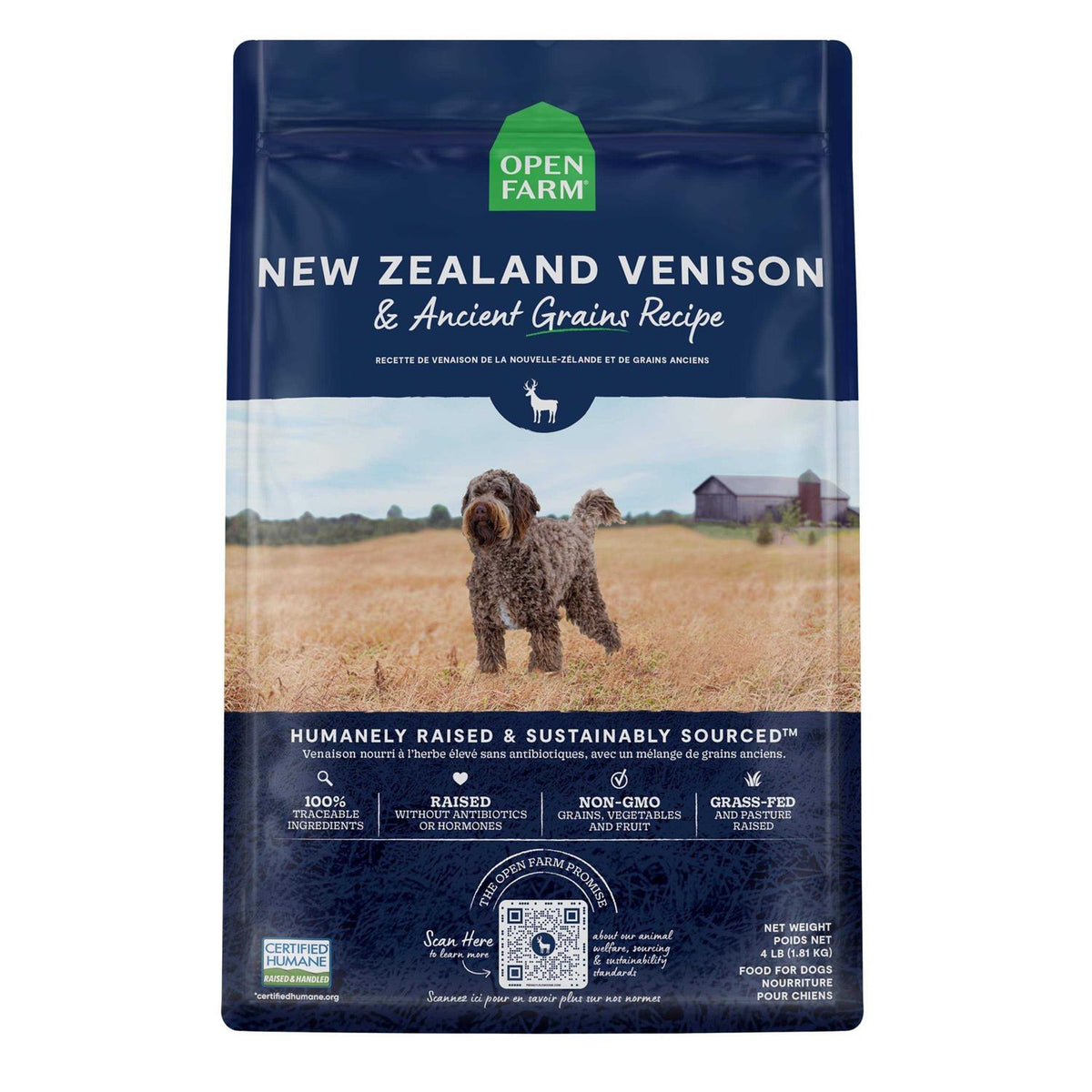 New Zealand Venison Ancient Grains Dry Dog Food Z3974