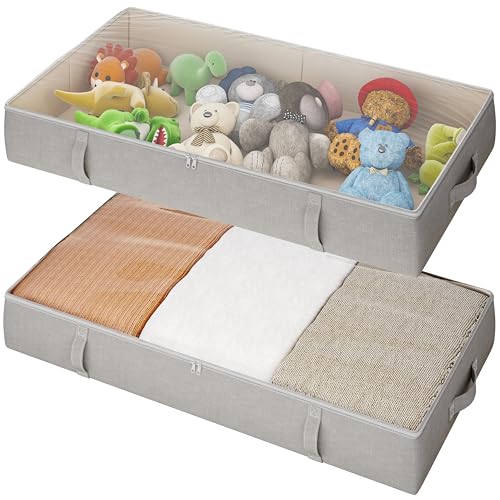 Beige 2-Pack Under Bed Storage Containers B808