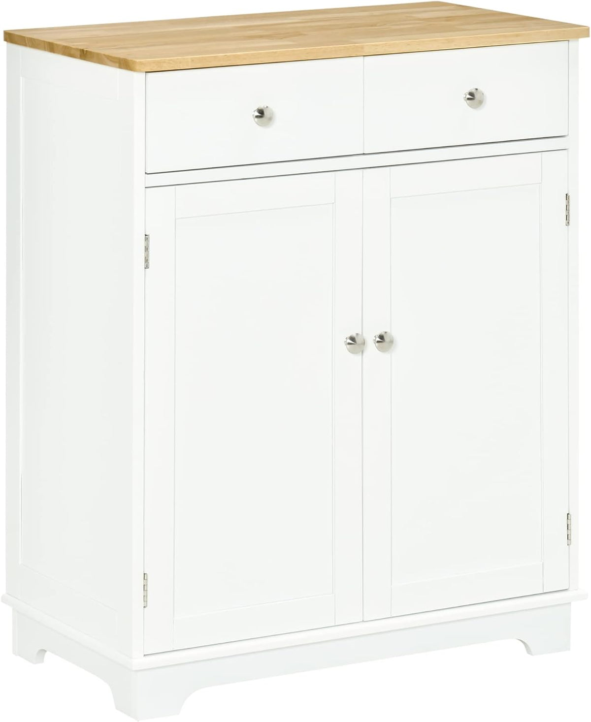 White Kitchen Sideboard Storage Cabinet with Drawer W744413