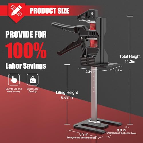 Arm Jack 2 PCS 11.3 Inch Hand Lifting Jack Tool Lift Range 6.63in Height Adjustment Lifting Device Load Bearing 220 Lb I8698