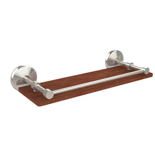 16 inch Solid IPE Ironwood Shelf with Gallery Rail L7122