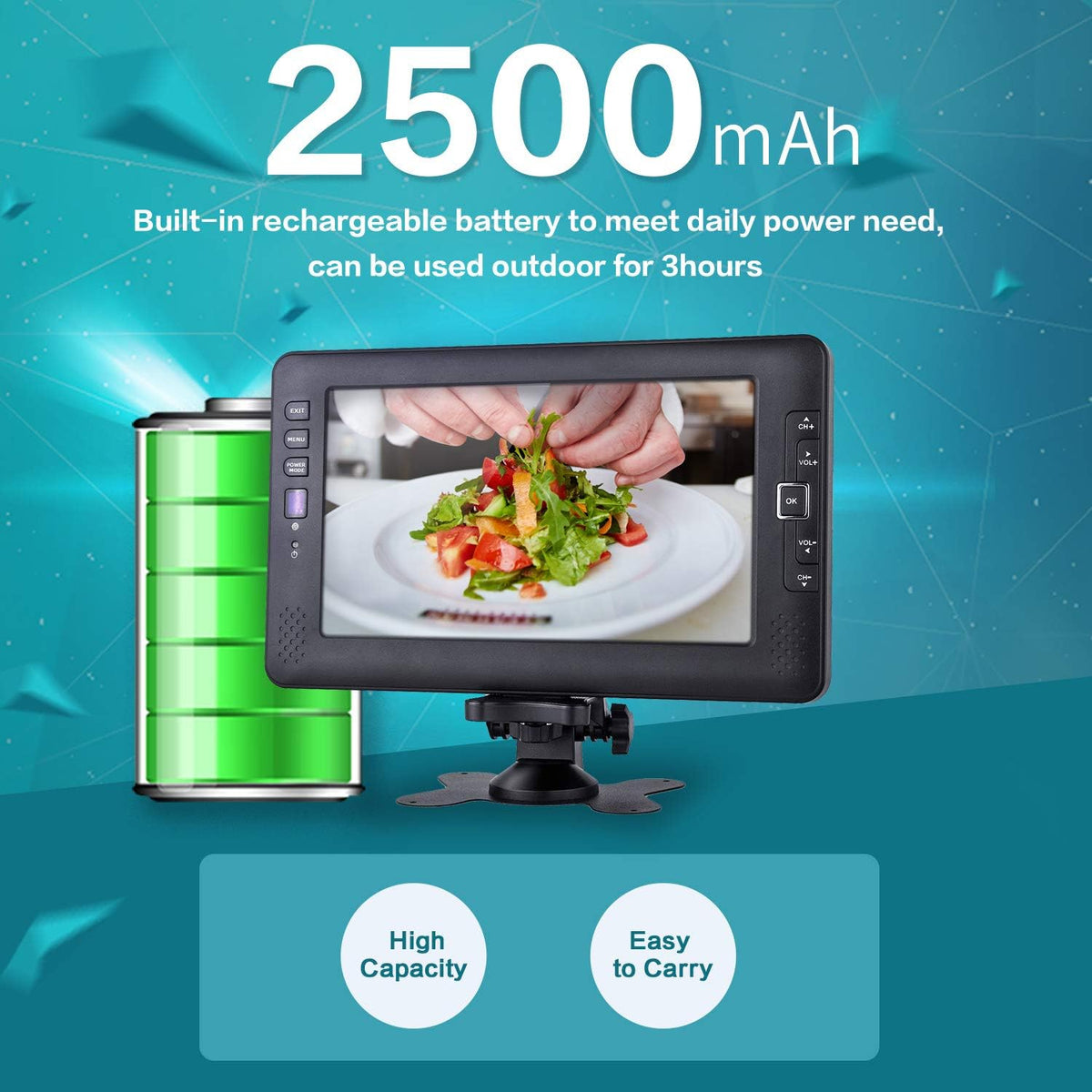 9 inch Portable Digital TV with Antenna R139