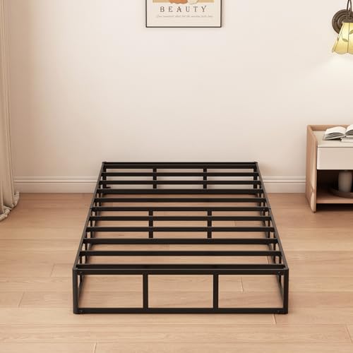 Black 9 Inch Metal Queen Box Spring with Fabric Cover Q31063