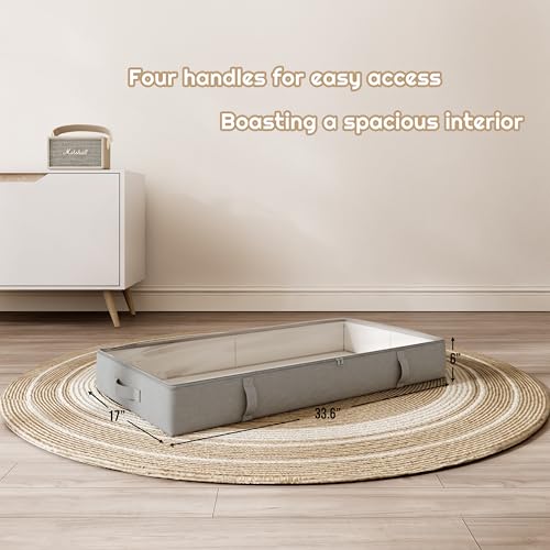 Beige 2-Pack Under Bed Storage Containers B808