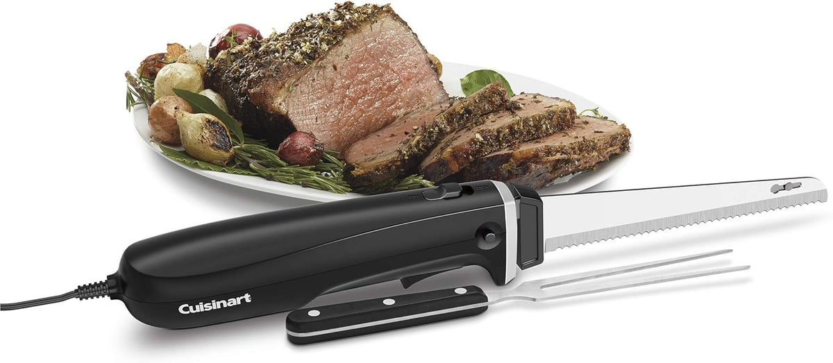 Stainless Steel Black Electric Knife with Cutting Board G151417