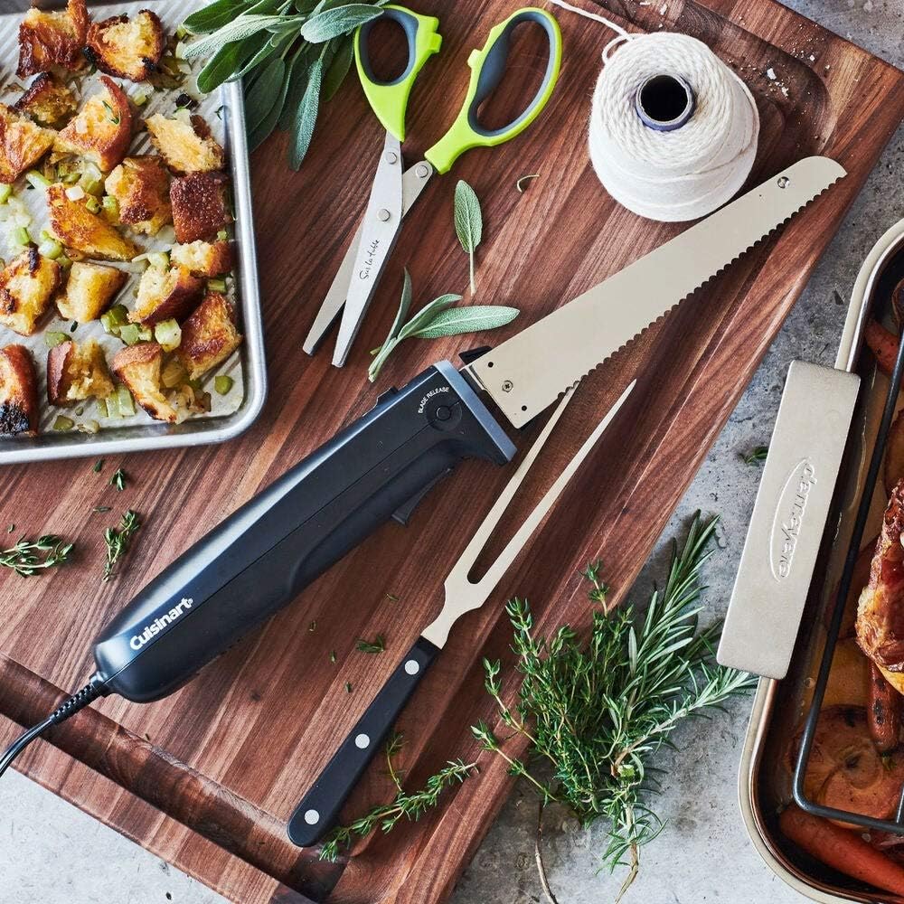 Stainless Steel Black Electric Knife with Cutting Board G151417