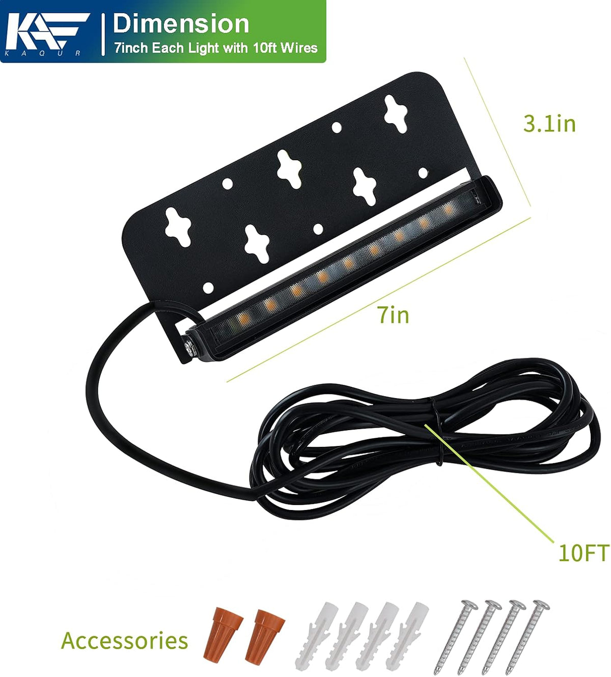7 Inch 1.8W LED Paver Light, 12V Low Voltage Landscape Light, IP65, 2700K, 8-Pack A39345