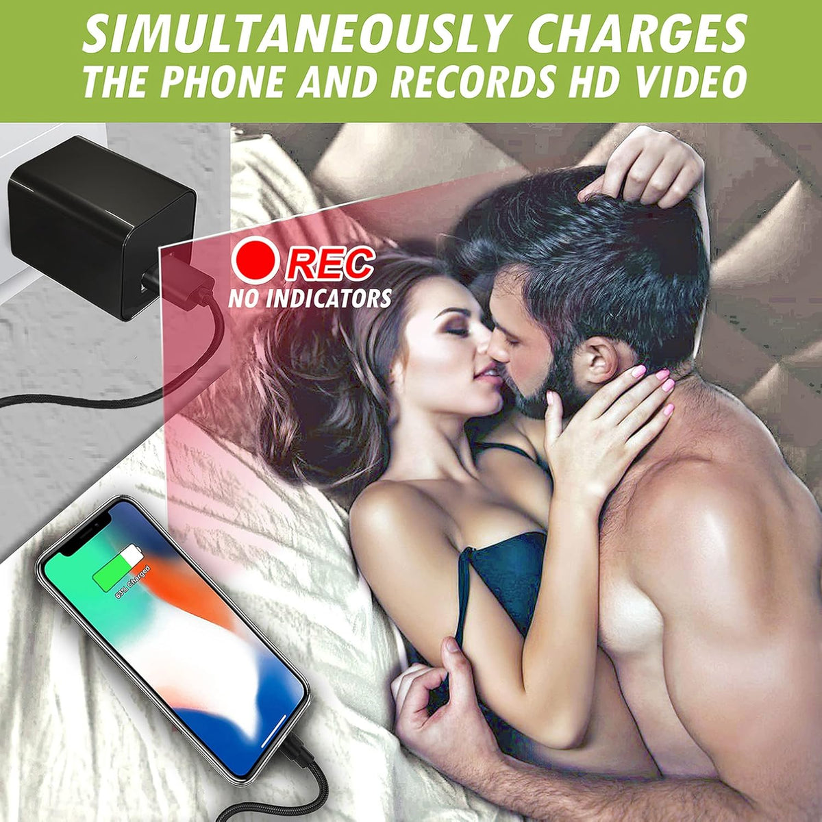 1080p Mini Spy Camera USB Charger Q2461