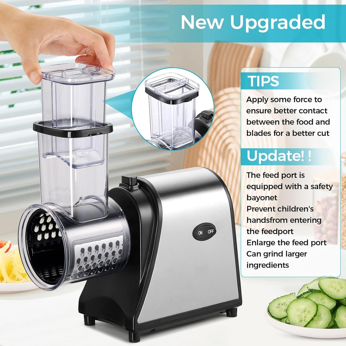 250W Electric Cheese Grater Slicer Shredder I27378