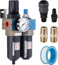 1/4 NPT Compressed Air Filter Regulator Lubricator, 5 Micron, 0-150 psi K5612