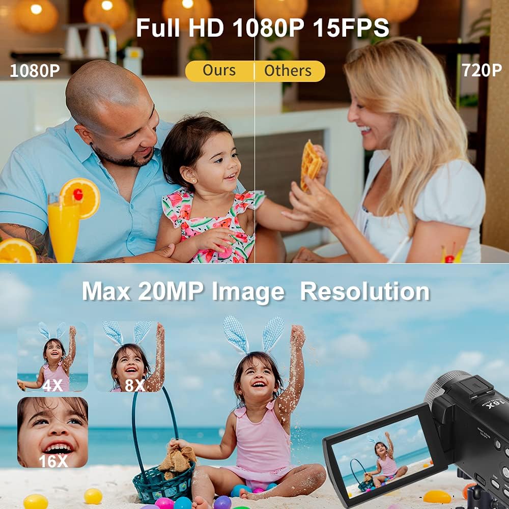 1080P Digital Camcorder with IR Night Vision Light D1415