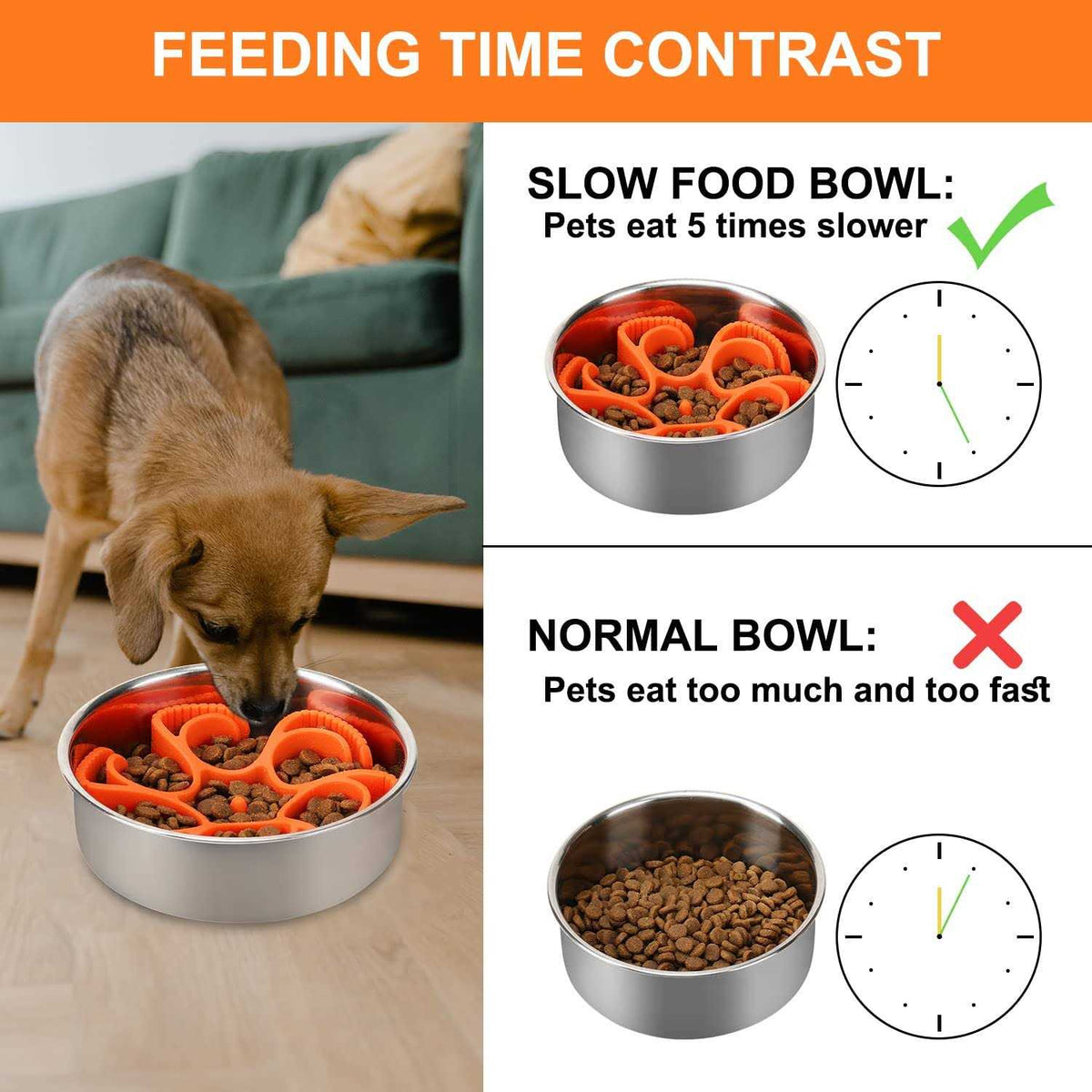 Silicone Spiral Slow Feeder Dog Bowl A7109