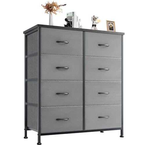 Black 6 Fabric Drawer TV Stand U315593