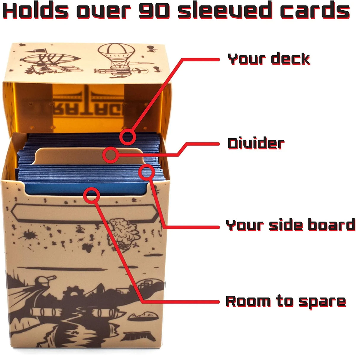 1 Pack Trading Card Deck Box with Divider L9685