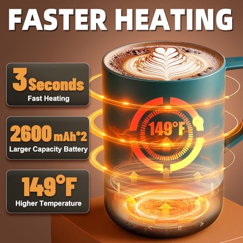 14Oz Rechargeable Self Heating Smart Coffee Mug W688