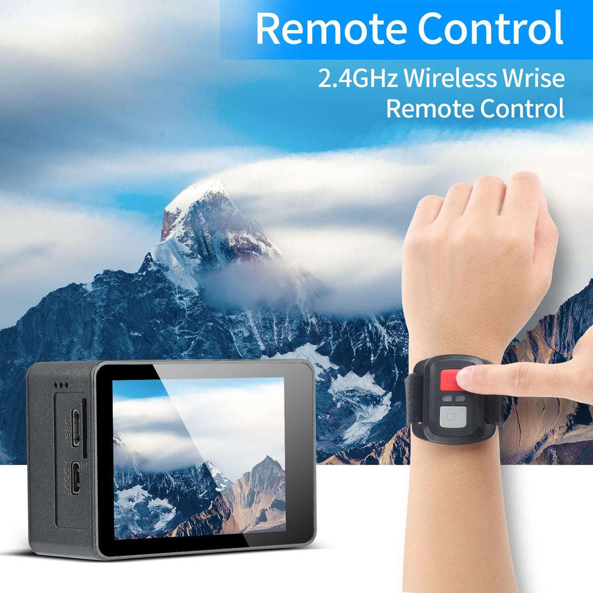 4K 60FPS Sports Camera with EIS Anti-Shake and 8X Zoom A75777