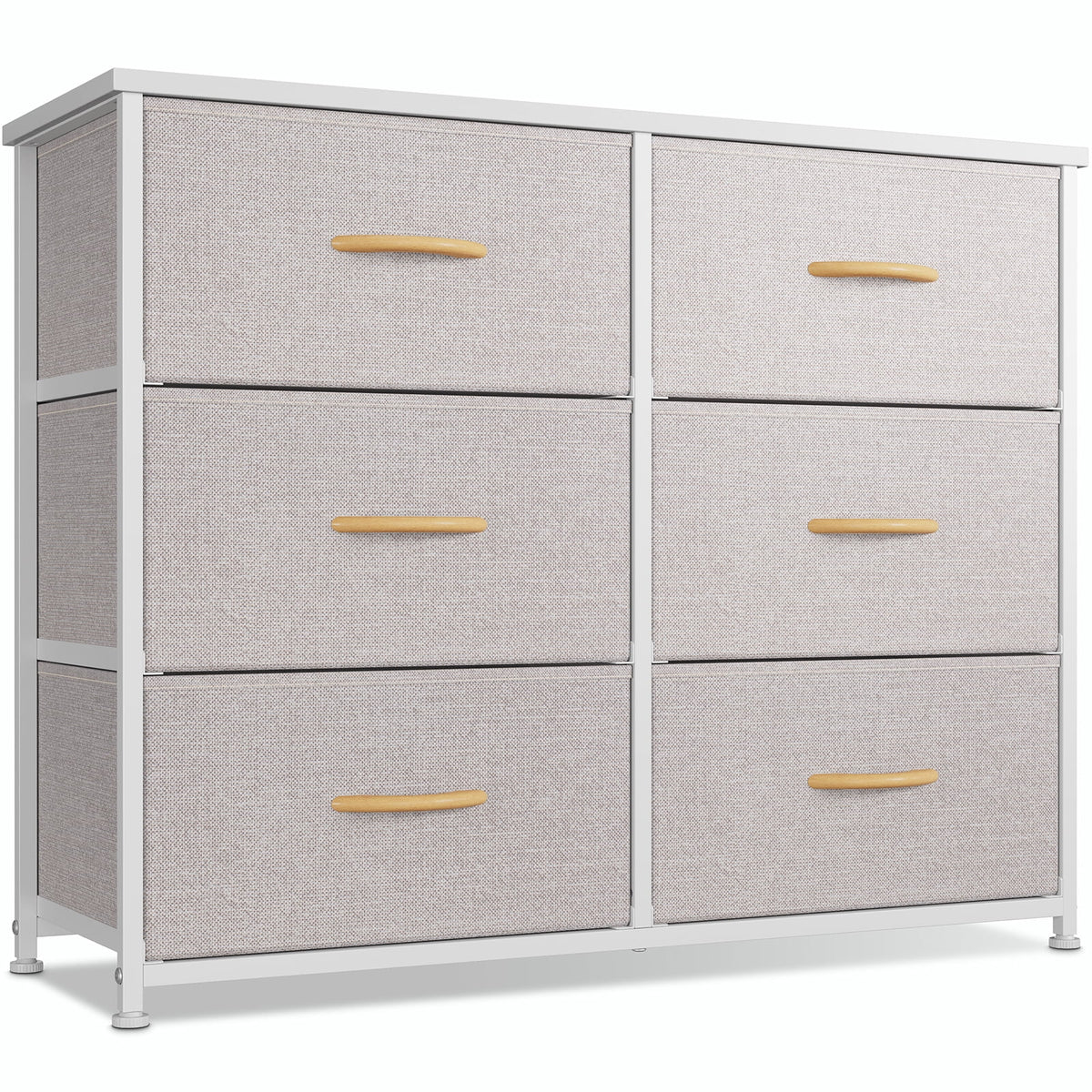Black Grey 6 Drawer Dresser J2120