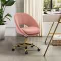 Pink Velvet Swivel Accent Chair R51501