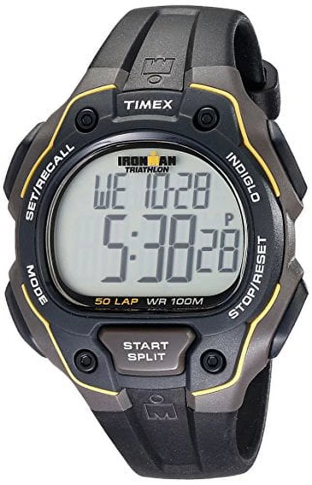 Men's Full-Size Watch Black Resin Strap P7029