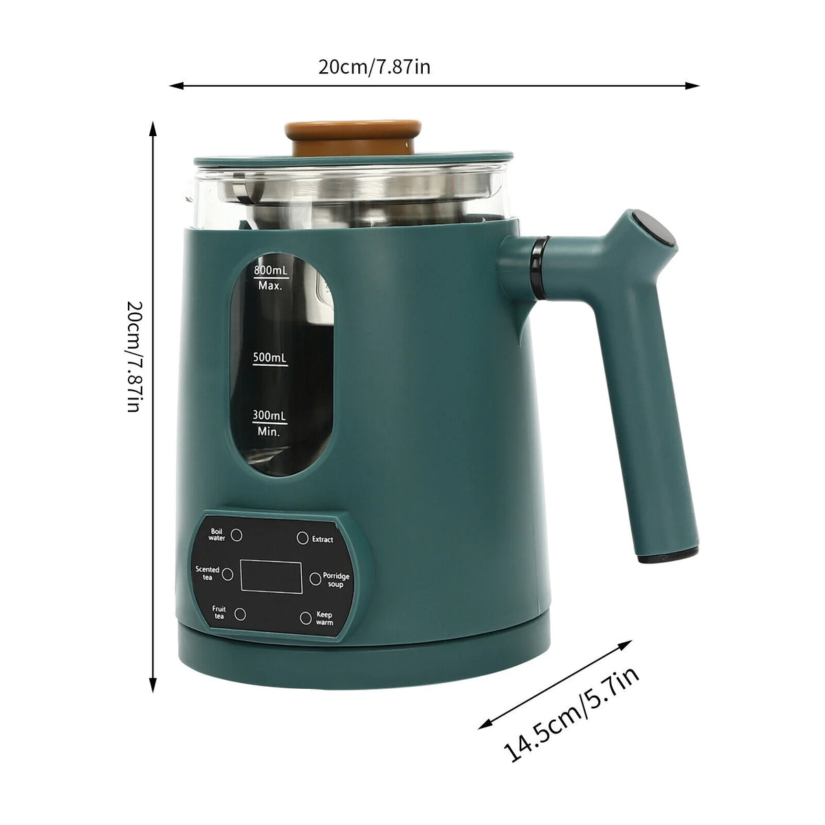 Stainless Steel Electric Water Kettle 600W Green X8161
