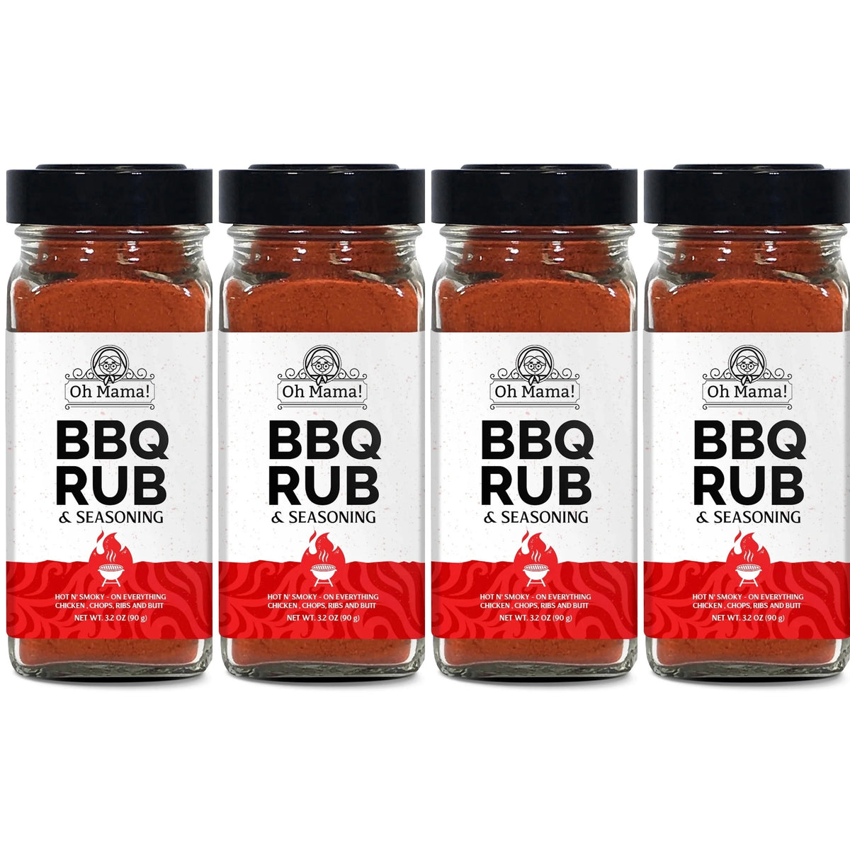 BBQ Rub Savory Blend Meat Seasoning Dry Rub Shaker Bottle 4 Pack M5628