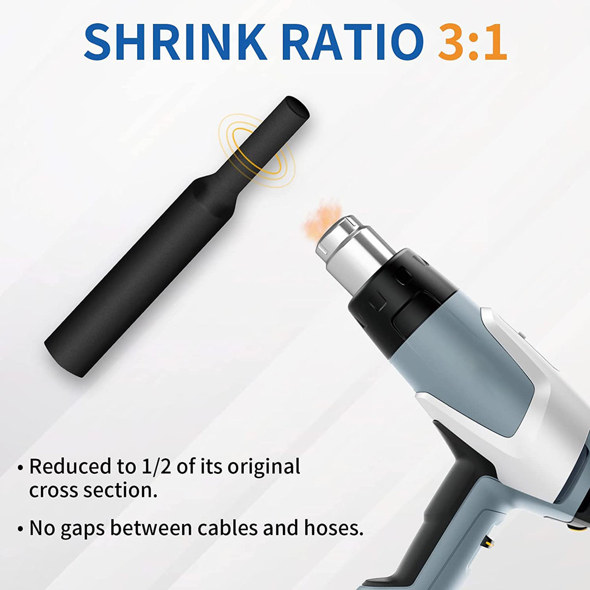 460 Pcs Heat Shrink Tubing Kit with Glue Waterproof Dual Wall 7 Sizes 2 Color V60399