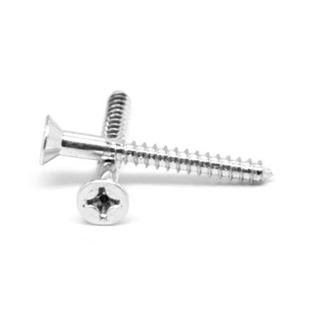 10 x 3/4 inch Wood Screw Phillips Flat Head Low Carbon Steel Zinc Plated S849