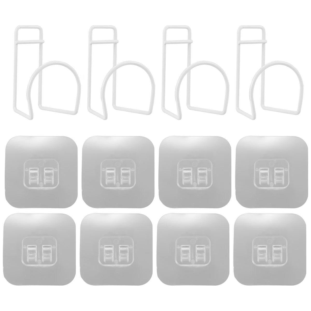 4pcs White Wall Mounted Motorcycle Helmet Rack I389