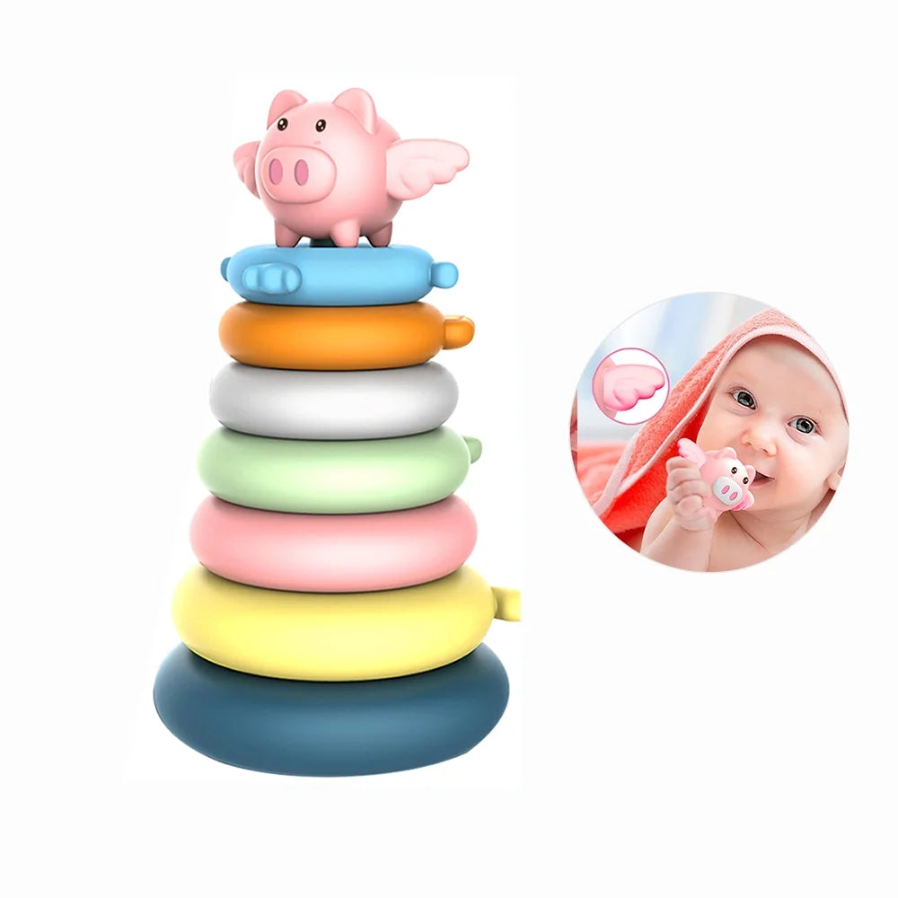 7 Pcs Soft Stacking Rings Toy M7530