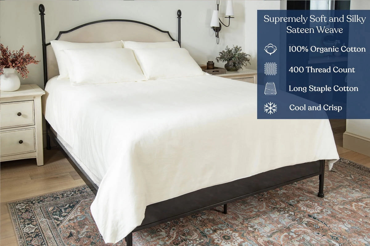 100% Organic Cotton Full Flat Sheet F868