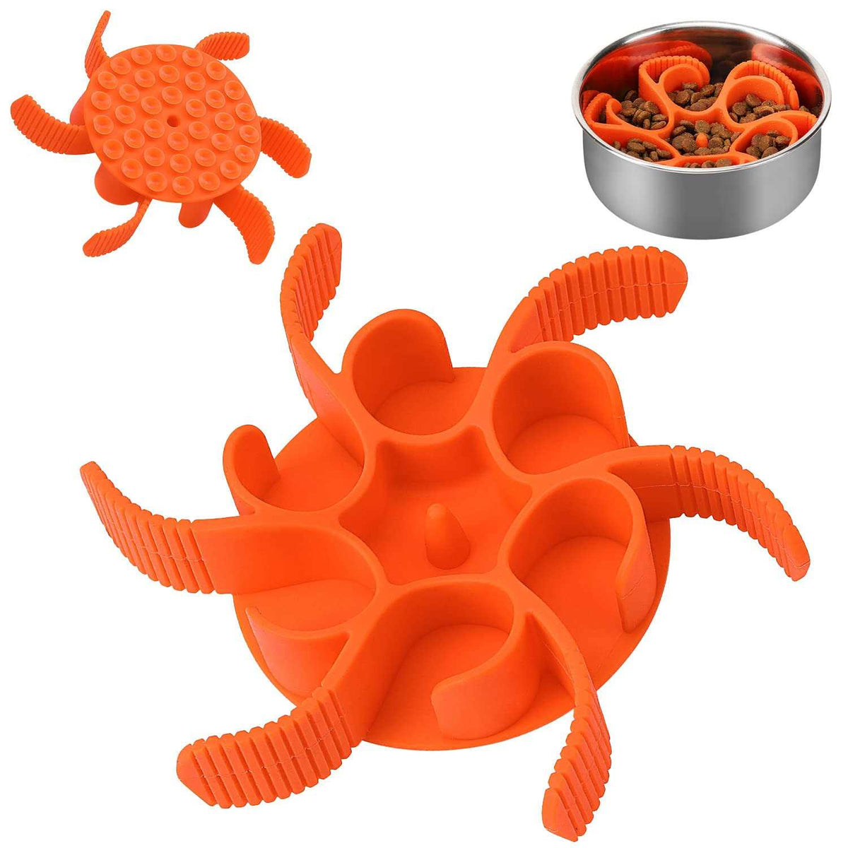 Silicone Spiral Slow Feeder Dog Bowl A7109