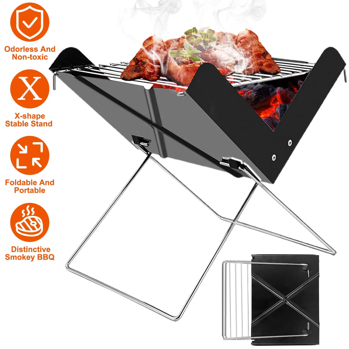 Foldable Mini Stainless Steel BBQ Grill E525