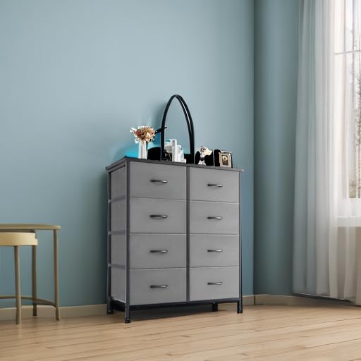 Black 6 Fabric Drawer TV Stand U315593