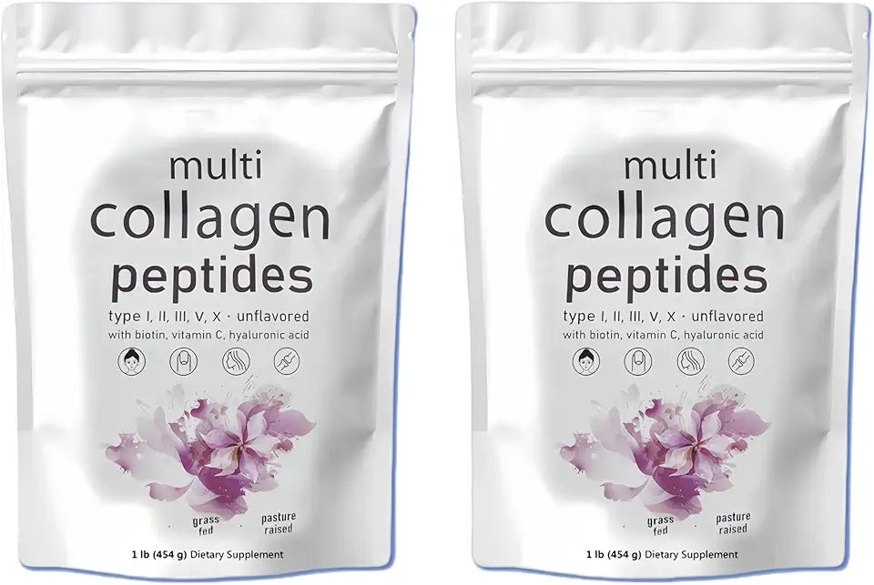 Multi Collagen Peptides Powder, 16 Oz Hydrolyzed Protein Peptides E962