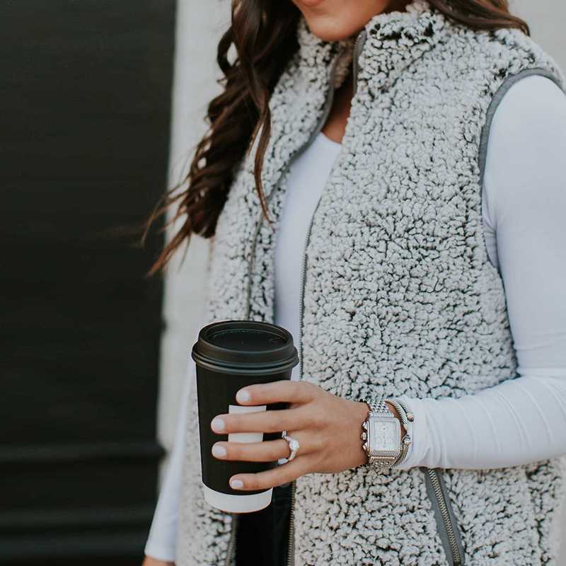 Faux Fur Sherpa Fleece Vest G264428