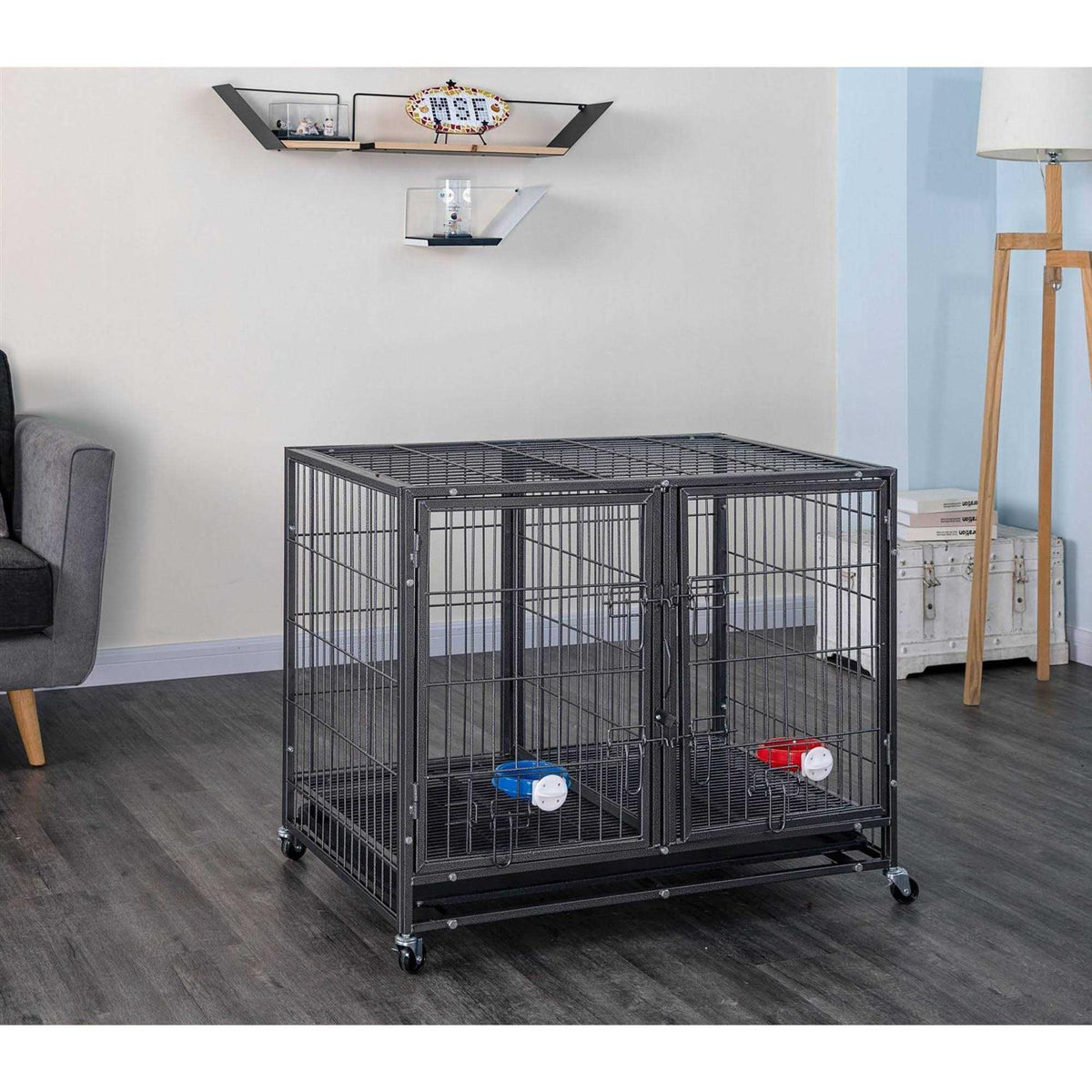 37 in. Heavy Duty Stackable Dog Crate J219