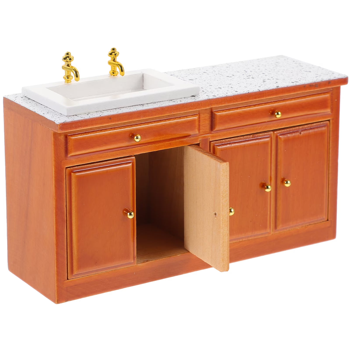 Vintage Mini Wood Dollhouse Sink Furniture Decor P5267